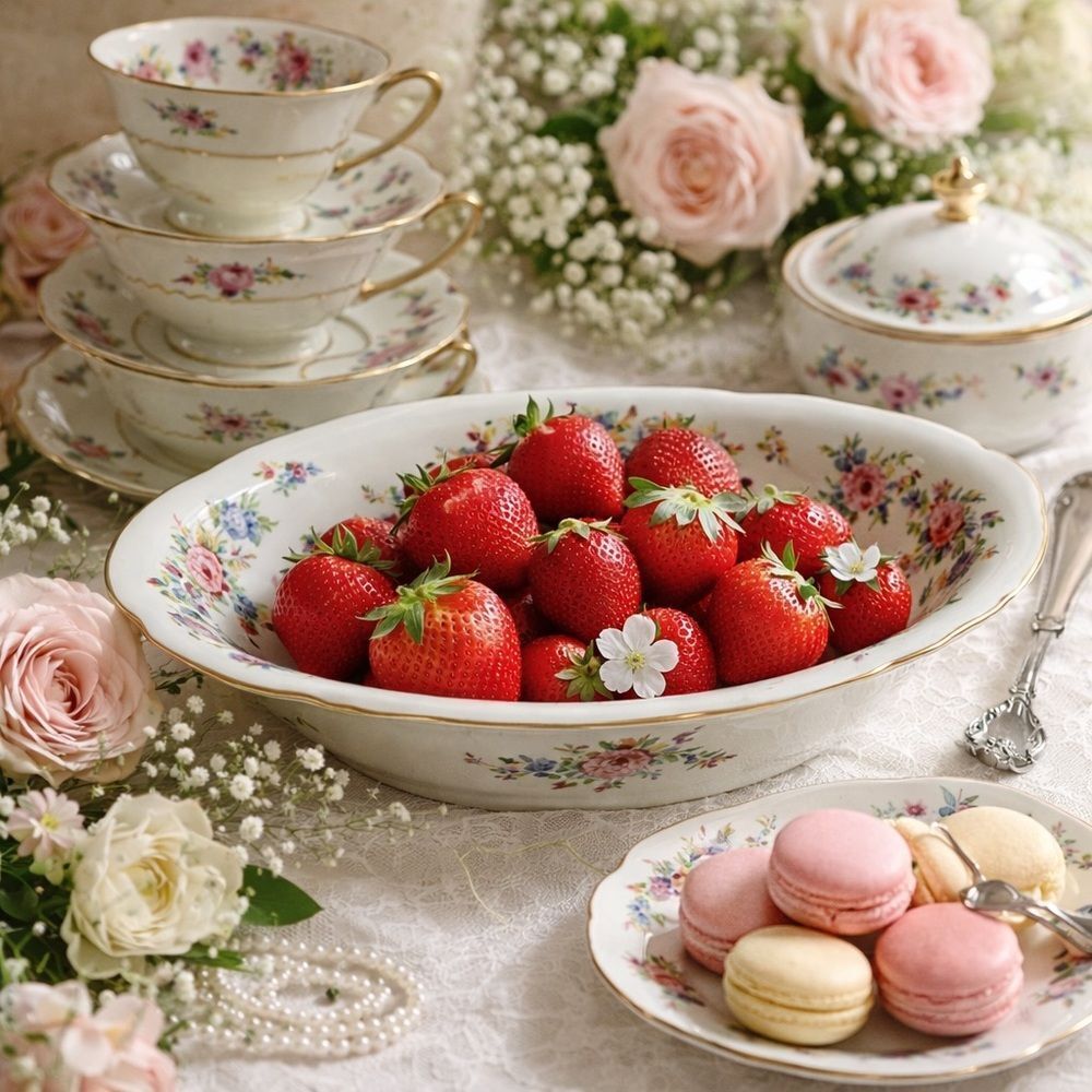 Thomas ivory oval bowl pattern is Bavaria, 10 1/2” 7 3/4 “ wide